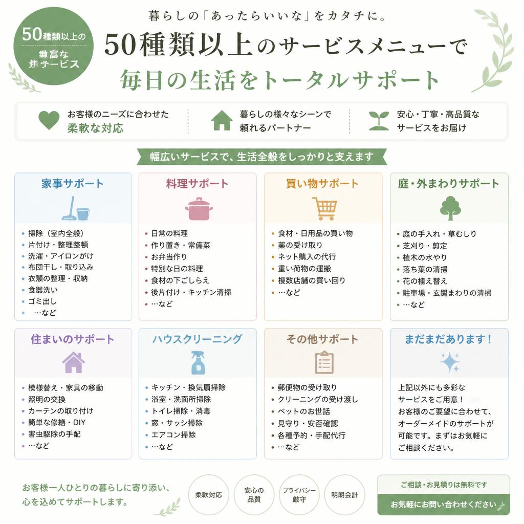 多様な生活支援メニュー