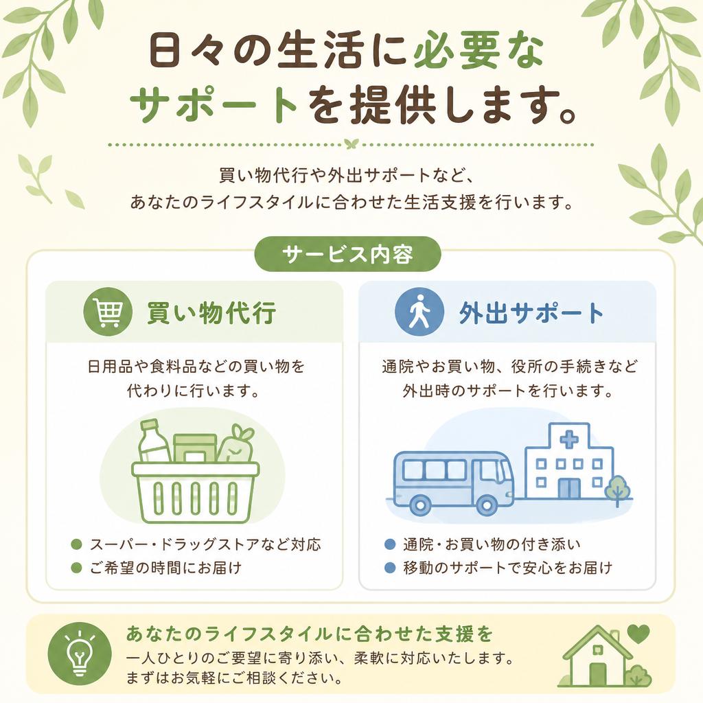 生活支援で日常をサポート